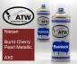 Preview: Nissan, Burnt Cherry Pearl Metallic, AX0: 400ml Sprühdose + 400ml Klarlack - Set, von ATW Autoteile West.